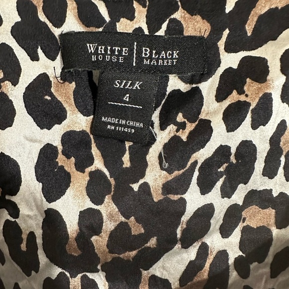 100% silk WHBM animal print blouse - Picture 2 of 7